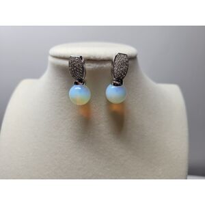 Silver Earrings with Interchangeable Beads